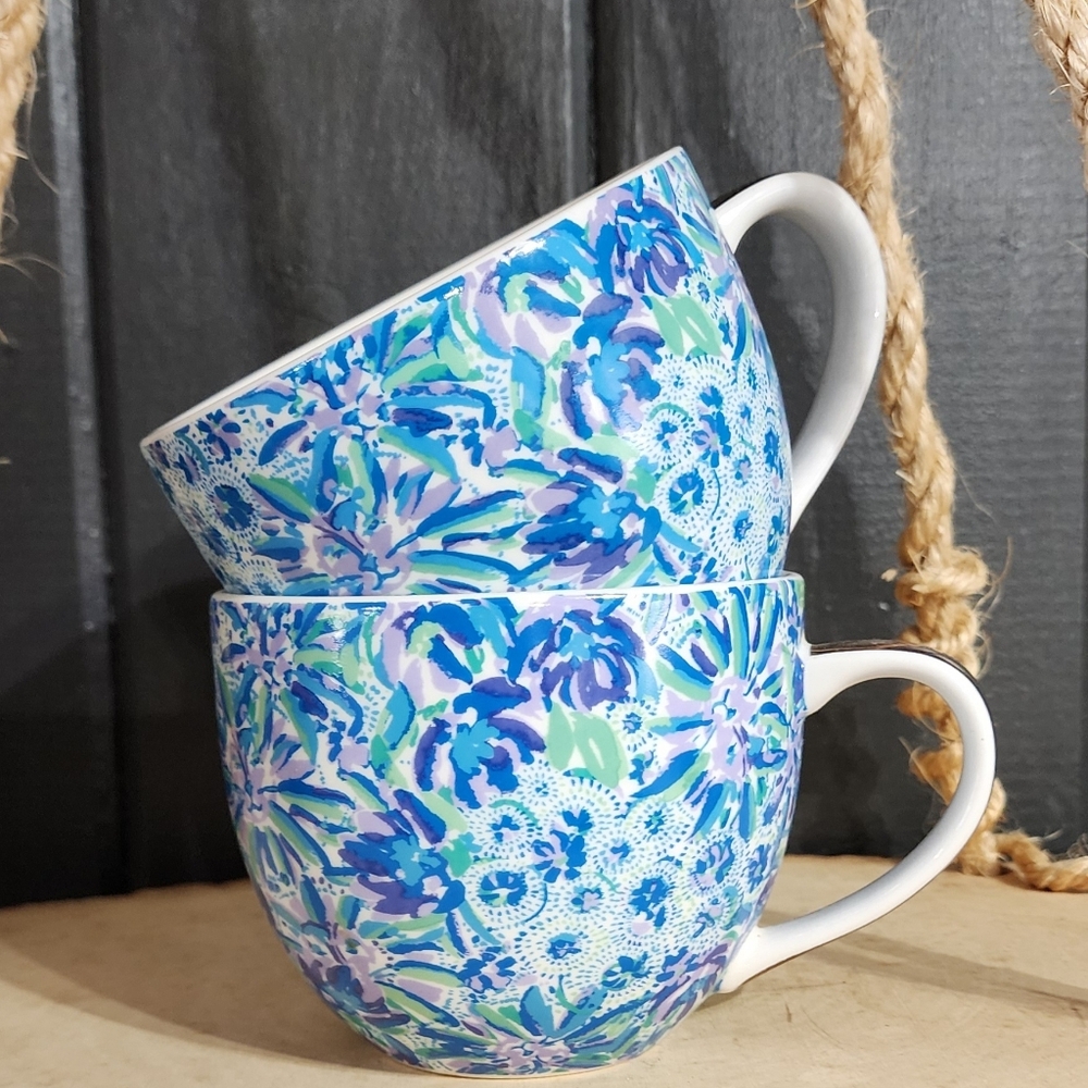 Lilly Pulitzer Vibrant Lion Around Coffee Mugs